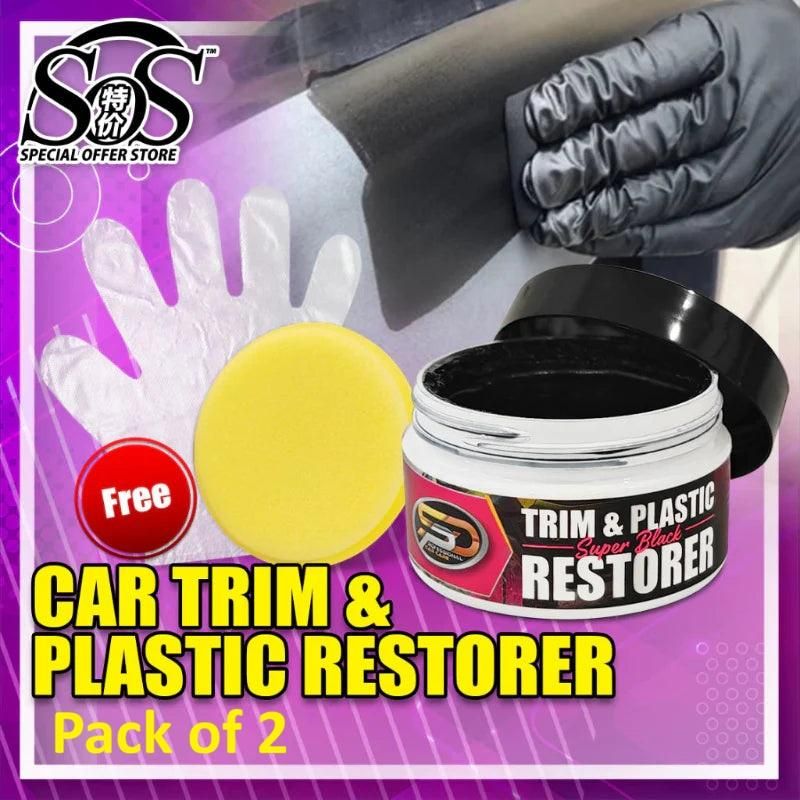 Trim & Plastic Restorer Black Paint 50 gm (Pack of 2)